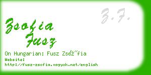 zsofia fusz business card